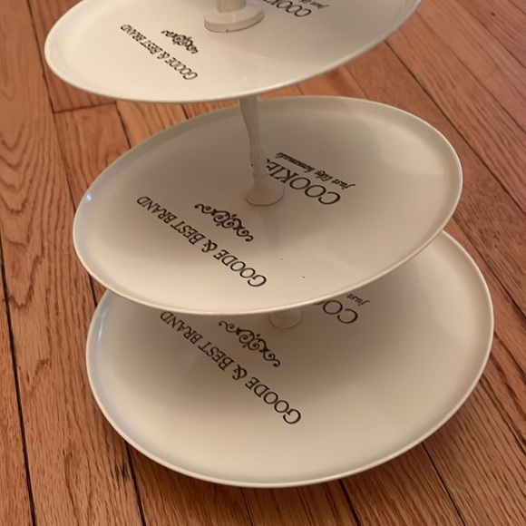 NWOT Anthropologie 3-tier dessert cookie brownie cake stand rustic farmhouse fun - Picture 5 of 8